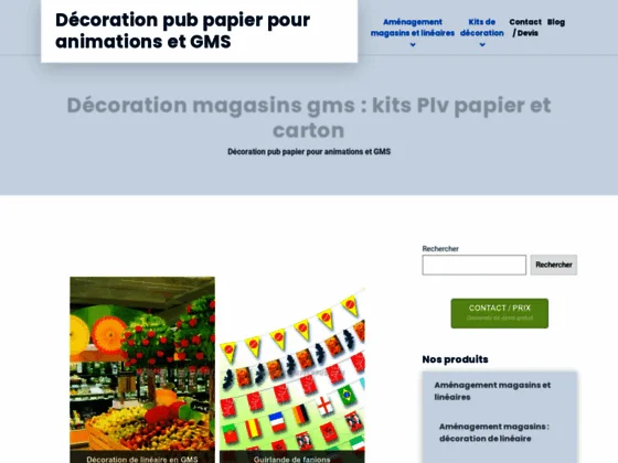 Outils de la plv papier (publicité sur lieu de vente)
