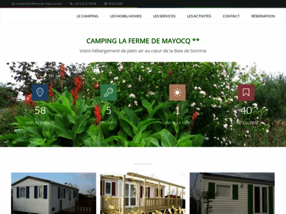 Camping La Ferme de Mayocq ** au Crotoy, Baie de Somme