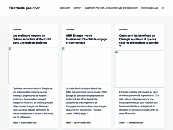 Electricité par cher