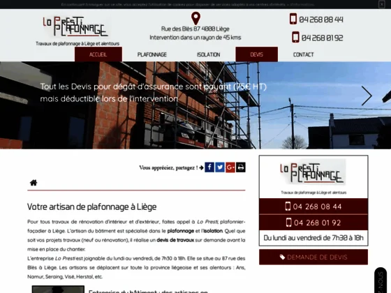 Travaux de plafonnage et de rénovation à Liège, Lo Presti