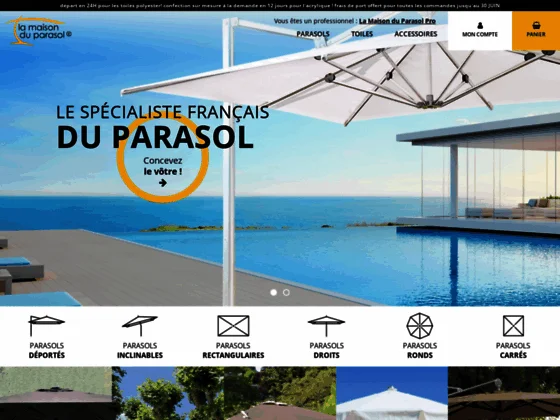 parasol de balcon inclinable 