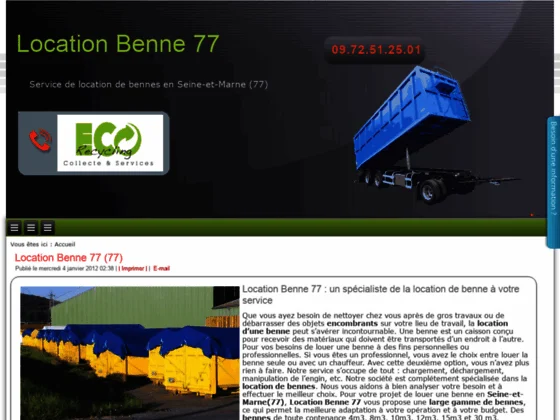 Location de benne 77