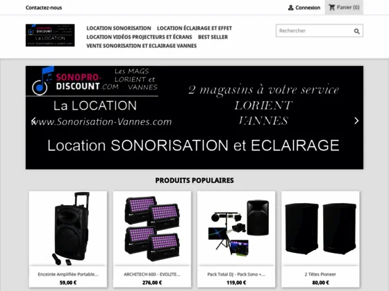 Location d'éclairage et de sonorisation à Vannes (56) - Sonopro-Discount