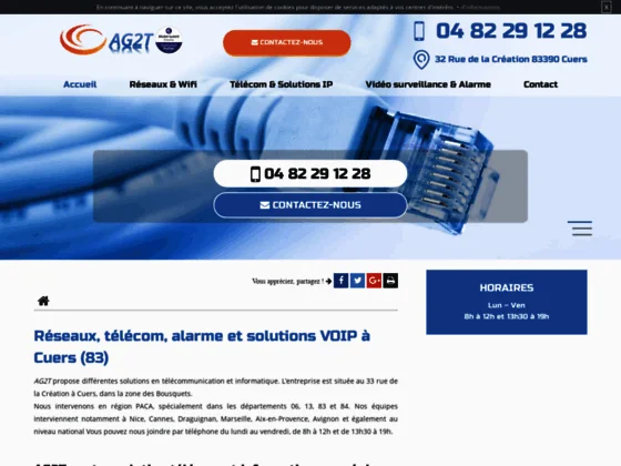 Installation de systèmes d’alarme et vidéosurveillance à Cuers (83), AG2T