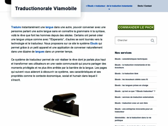 Système de traduction instantanée en live - Ebuds