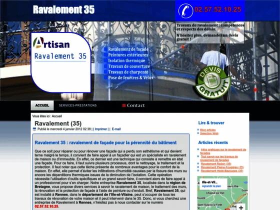 Travaux de ravalement Rennes