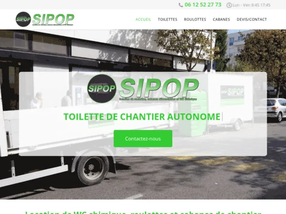 SIPOP - Location et vente de WC Chimique, cabanes et roulottes de chantiers 