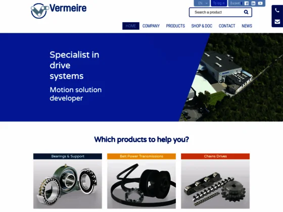 Le spécialiste de la transmission de puissance: Vermeire Belting