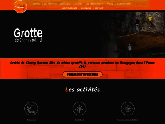 Grotte de Champ Retard : parcours aventure à Avallon en Bourgogne dans l'Yonne (89)