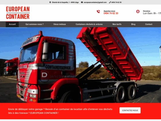European Container : le service de location de container à Herstal