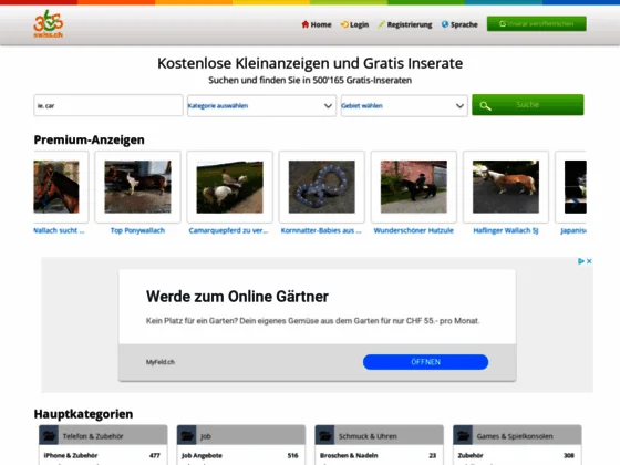 Portail de petites annonces en Suisse