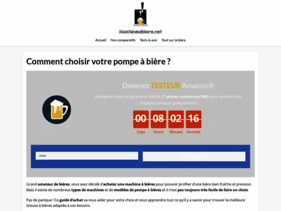 Comparateur de machines à bière