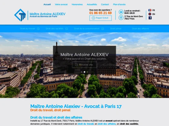  Maître Alexiev, avocat à Paris 17