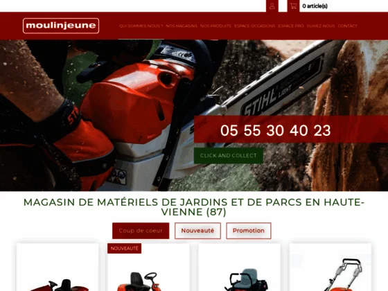 Vente & réparation matériel de jardin près de Limoges | Moulinjeune