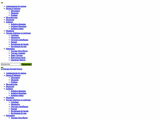 Travaux second-oeuvre