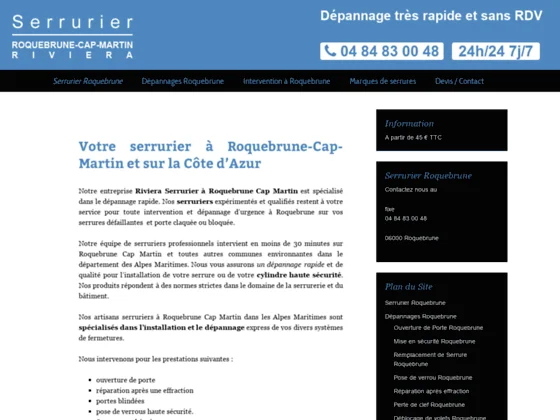 Serrurier roquebrune-cap-martin riviera 