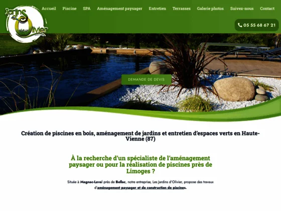 Les Jardins d'Olivier : Piscine, clôture & terrasse en bois près de Bellac dans la Haute-Vienne (87)