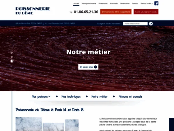 Une poissonnerie haut de gamme à Montparnasse et Montmartre à Paris 