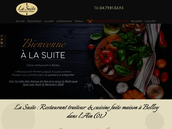 Service traiteur & plats fait maison à Belley dans l'Ain (01) | Restaurant La Suite