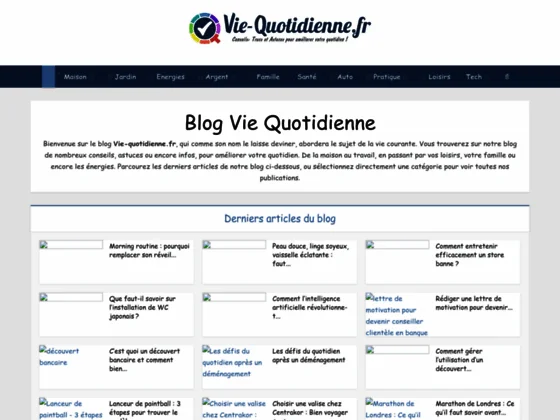 Améliorez votre vie quotidienne