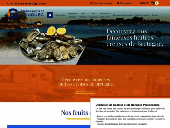 Site d'achat et vente huitres en ligne