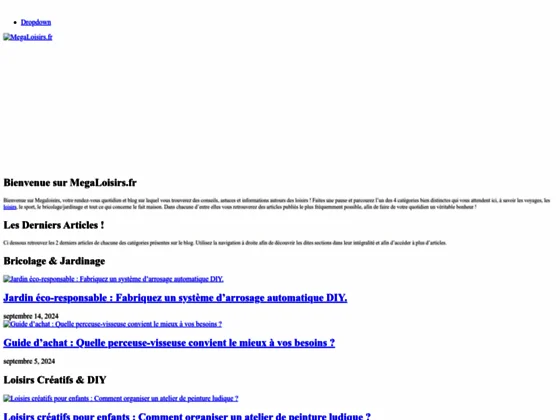 Megaloisirs.fr, le blog de loisir, de création et de passion