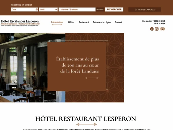  Hôtel restaurant à Lesperon