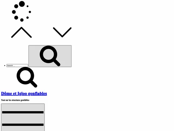 Dome gonflable pour l'événementiel