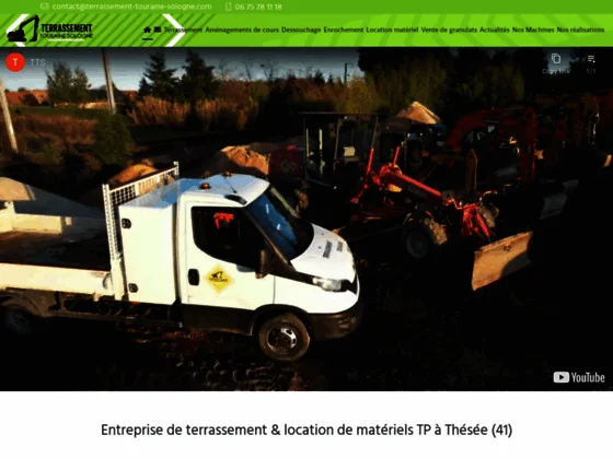 Terrassement Touraine Sologne : assainissement, aménagement extérieur & location matériel TP (41) 