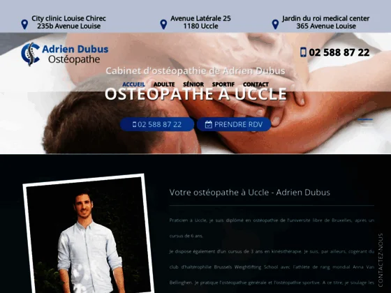 Ostéopathe à Uccle, Adrien Dubus