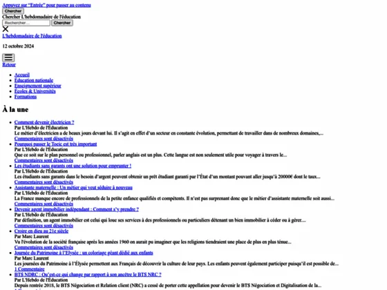 L'Hebdo de l'éducation