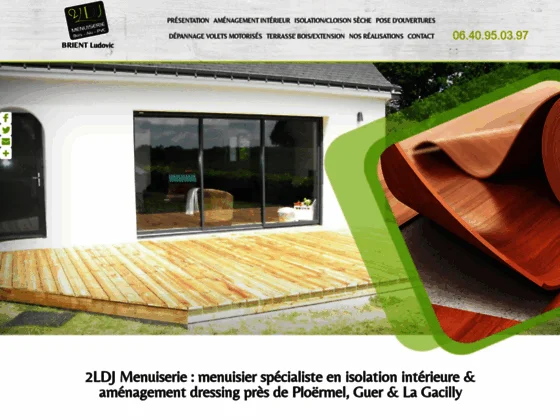 2LDJ Menuiserie : isolation, terrasse bois & extension à Ruffiac (56)