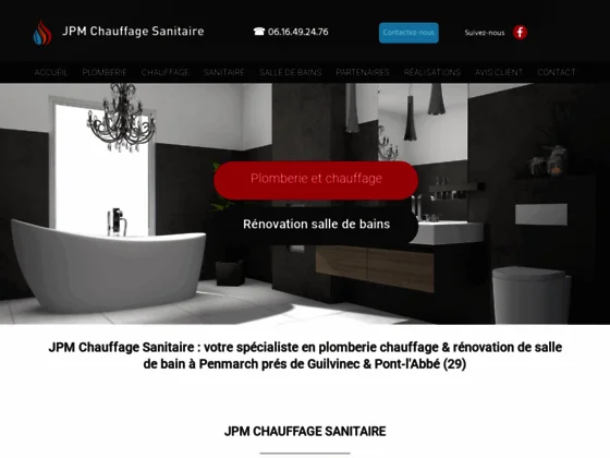 JPM Chauffage Sanitaire : plomberie chauffage sanitaire à Penmarch près de Pont-l'Abbé (29) 