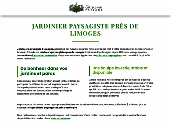 entretien d'espace vert à limoges