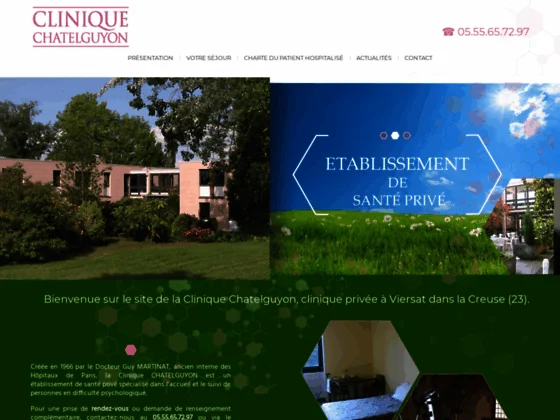 Clinique Chatelguyon : maladie psychiatrique & troubles anxieux à Viersat | Creuse (23) 