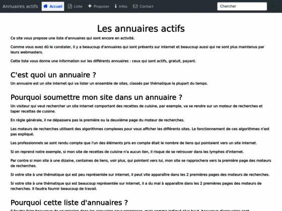 Annuaires actifs