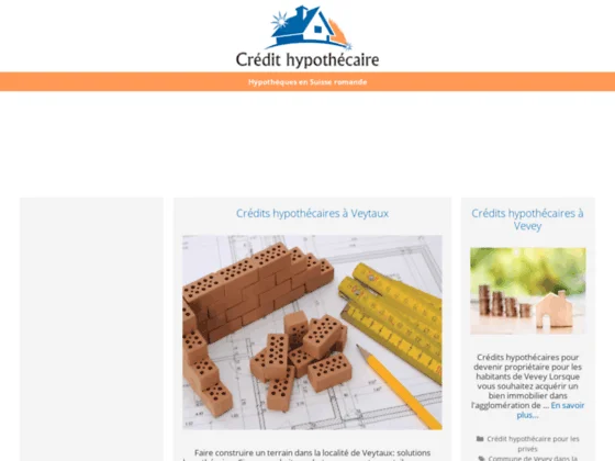 Crédit hypothécaire en Suisse romande
