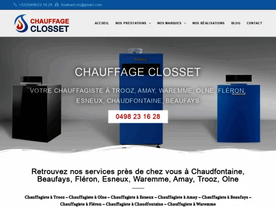 Besoin d'une chaudière à Verviers? Chauffage Closset !