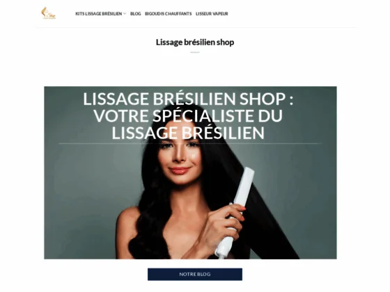Vente en ligne de produits de lissage brésilien