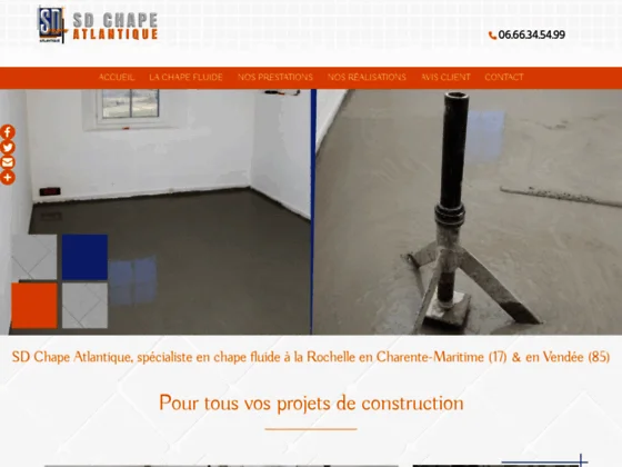 SD Chape Atlantique : chape fluide, plancher chauffant & revêtement de sol à La Rochelle | Charente-
