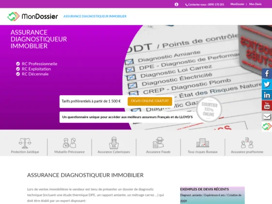 Assurance décennale diagnostiqueur 