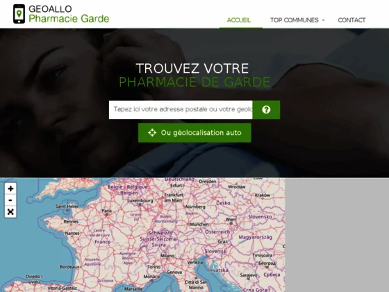 GEOALLO Pharmacie Garde, plateforme internet pour trouver la pharmacie de garde proche de chez vous