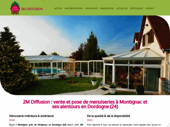 2M Diffusion : vente & pose menuiserie bois, pvc et aluminium à Montignac en Dordogne (24) 