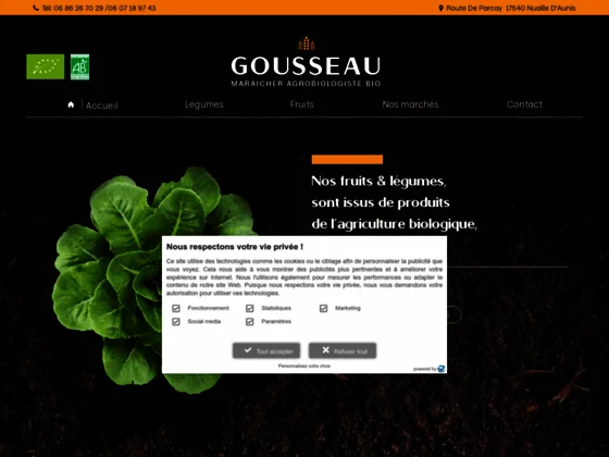 Vente de légumes bio à Charente maritime