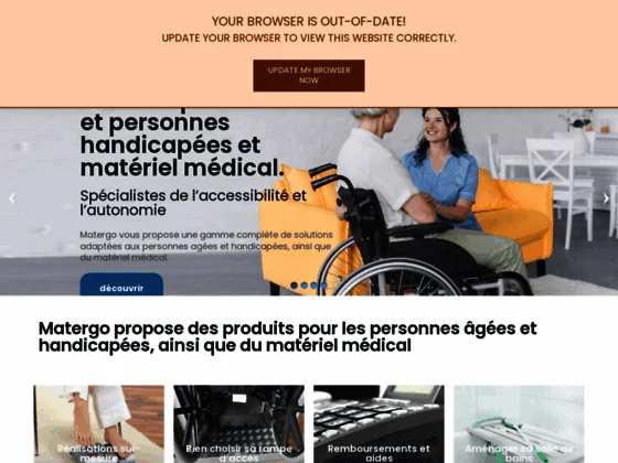 Matergo, vente de produits pour personnes âgées ou handicapées