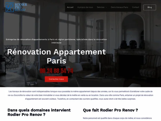 Travaux de rénovation appartement parisien