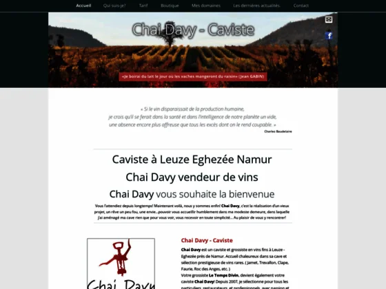 Chai Davy - Vendeur de vins à Leuze Eghezée (Namur)