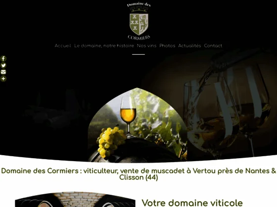 Domaine des Cormiers : domaine viticole, vigneron & vente de vins à Vertou | Loire-Atlantique (44)