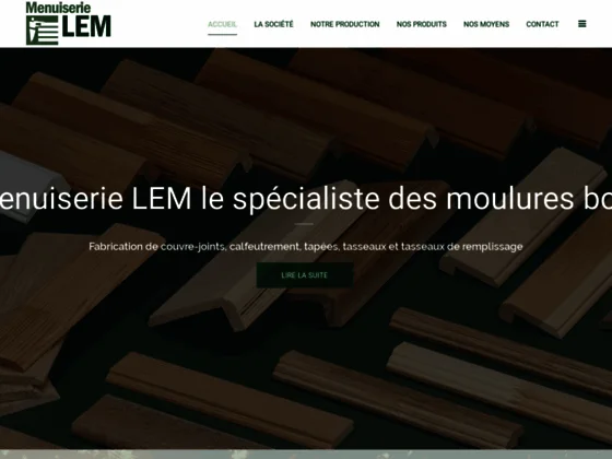 Menuiserie LEM - Couvre-joints et tasseaux en bois