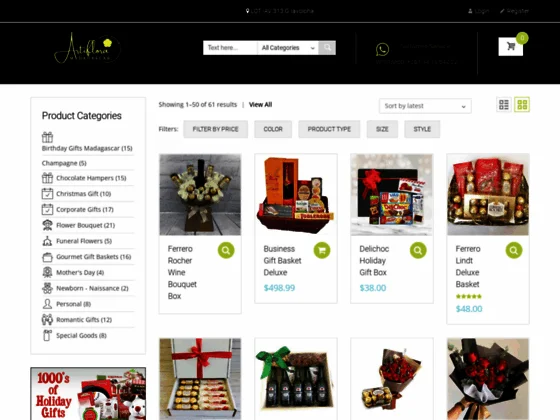 Livraison de bouquet de fleur avec cadeaux à Madagascar